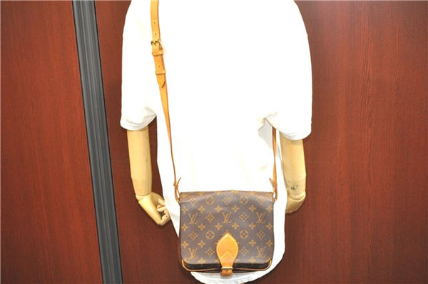 Authentic Louis Vuitton Monogram Cartouchiere MM M51253 Shoulder Cross Bag 8547F