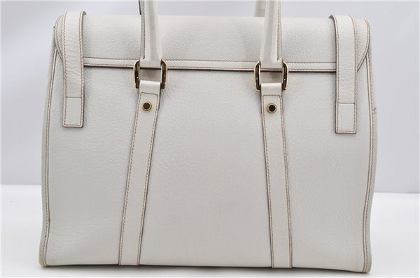 Authentic GUCCI Vintage Shoulder Hand Bag Leather 131327 White 8549F