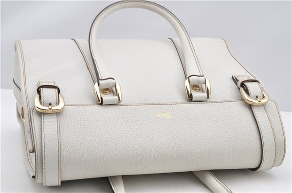 Authentic GUCCI Vintage Shoulder Hand Bag Leather 131327 White 8549F