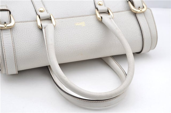 Authentic GUCCI Vintage Shoulder Hand Bag Leather 131327 White 8549F