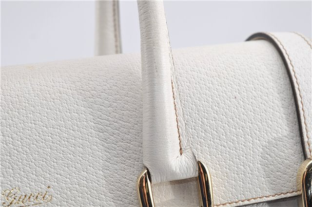 Authentic GUCCI Vintage Shoulder Hand Bag Leather 131327 White 8549F