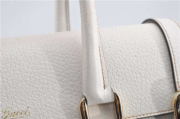 Authentic GUCCI Vintage Shoulder Hand Bag Leather 131327 White 8549F