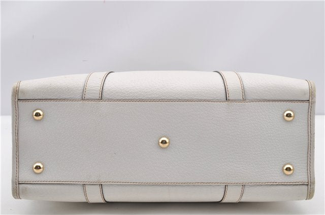 Authentic GUCCI Vintage Shoulder Hand Bag Leather 131327 White 8549F