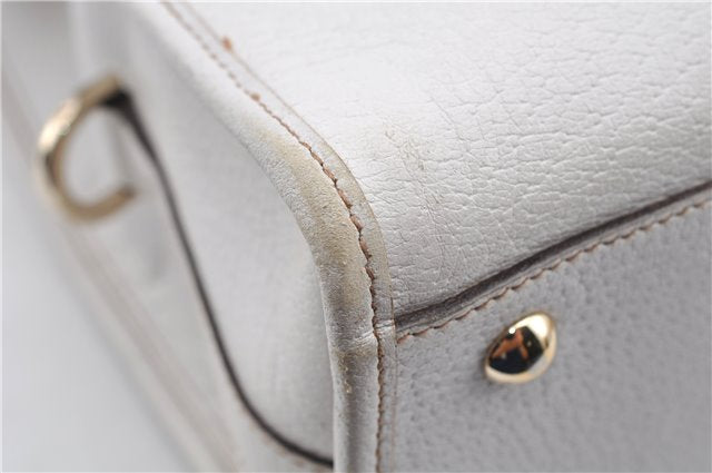 Authentic GUCCI Vintage Shoulder Hand Bag Leather 131327 White 8549F