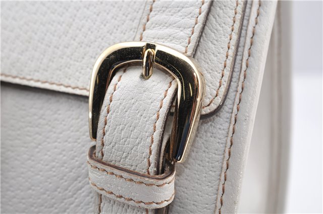Authentic GUCCI Vintage Shoulder Hand Bag Leather 131327 White 8549F