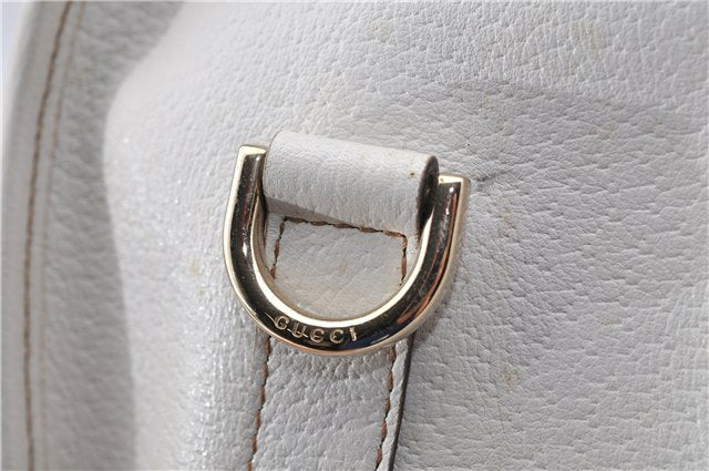 Authentic GUCCI Vintage Shoulder Hand Bag Leather 131327 White 8549F