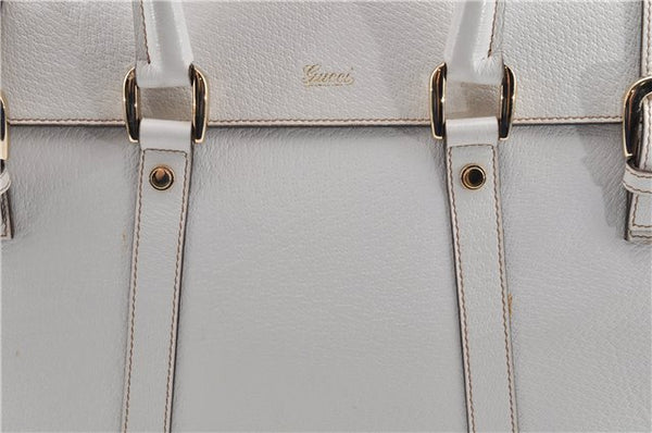 Authentic GUCCI Vintage Shoulder Hand Bag Leather 131327 White 8549F