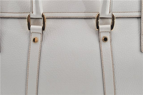 Authentic GUCCI Vintage Shoulder Hand Bag Leather 131327 White 8549F