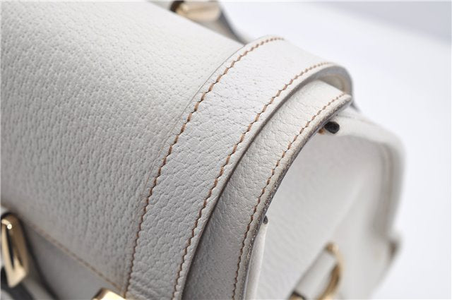 Authentic GUCCI Vintage Shoulder Hand Bag Leather 131327 White 8549F