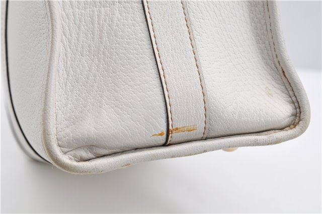 Authentic GUCCI Vintage Shoulder Hand Bag Leather 131327 White 8549F