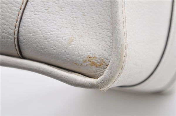 Authentic GUCCI Vintage Shoulder Hand Bag Leather 131327 White 8549F