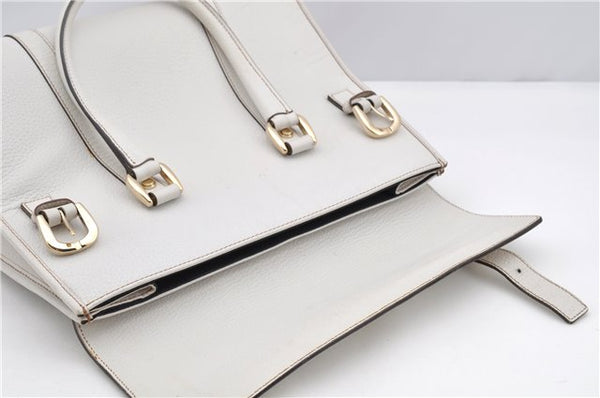Authentic GUCCI Vintage Shoulder Hand Bag Leather 131327 White 8549F