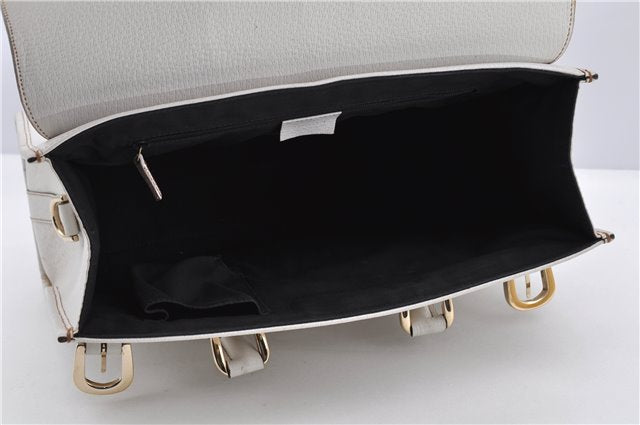 Authentic GUCCI Vintage Shoulder Hand Bag Leather 131327 White 8549F