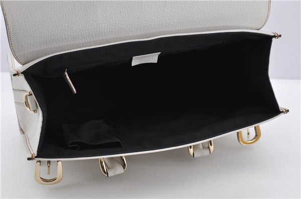 Authentic GUCCI Vintage Shoulder Hand Bag Leather 131327 White 8549F