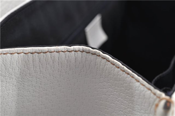 Authentic GUCCI Vintage Shoulder Hand Bag Leather 131327 White 8549F