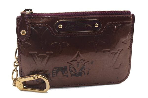 Auth LOUIS VUITTON Vernis Pochette Cles NM Coin Case Purse M93560 Purple 8550C