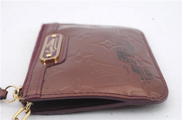 Auth LOUIS VUITTON Vernis Pochette Cles NM Coin Case Purse M93560 Purple 8550C