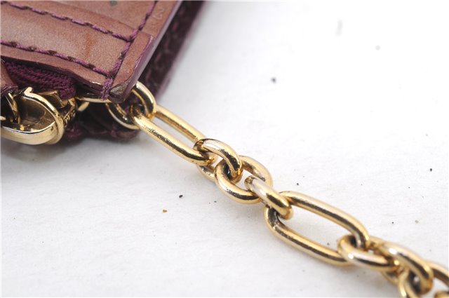 Auth LOUIS VUITTON Vernis Pochette Cles NM Coin Case Purse M93560 Purple 8550C