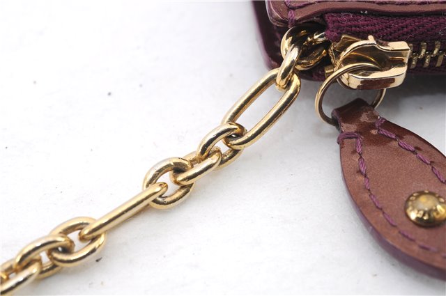 Auth LOUIS VUITTON Vernis Pochette Cles NM Coin Case Purse M93560 Purple 8550C