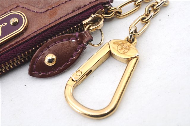 Auth LOUIS VUITTON Vernis Pochette Cles NM Coin Case Purse M93560 Purple 8550C