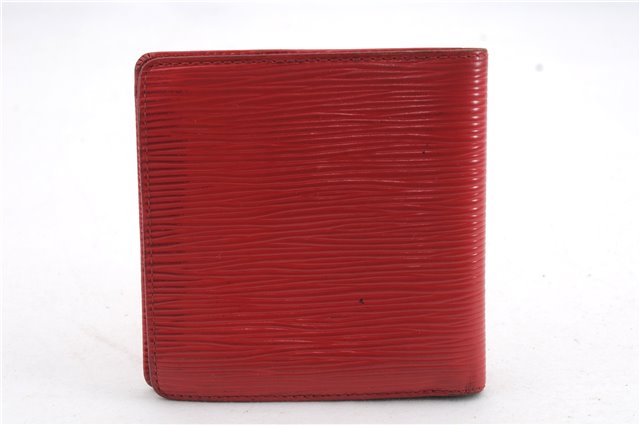 Authentic LOUIS VUITTON Epi Portefeuille Marco Bifold Wallet Red M63547 LV 8553C