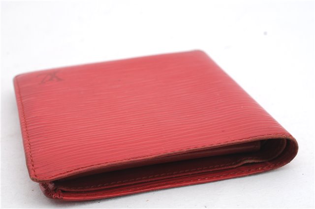 Authentic LOUIS VUITTON Epi Portefeuille Marco Bifold Wallet Red M63547 LV 8553C