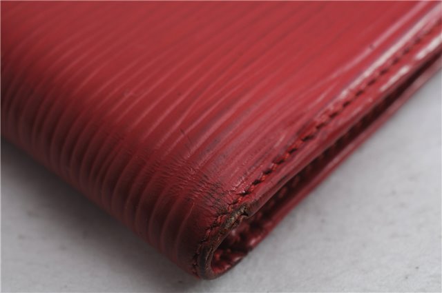 Authentic LOUIS VUITTON Epi Portefeuille Marco Bifold Wallet Red M63547 LV 8553C