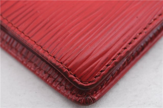 Authentic LOUIS VUITTON Epi Portefeuille Marco Bifold Wallet Red M63547 LV 8553C