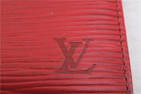 Authentic LOUIS VUITTON Epi Portefeuille Marco Bifold Wallet Red M63547 LV 8553C