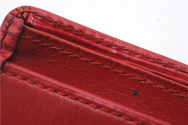 Authentic LOUIS VUITTON Epi Portefeuille Marco Bifold Wallet Red M63547 LV 8553C