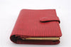 Auth LOUIS VUITTON Epi Porte Monnaie Billets Viennois Wallet Red M63247 LV 8558C