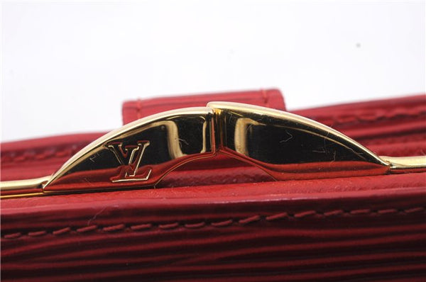 Auth LOUIS VUITTON Epi Porte Monnaie Billets Viennois Wallet Red M63247 LV 8558C