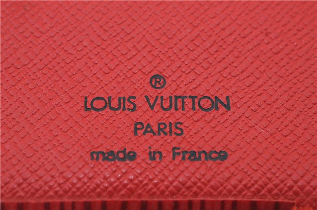 Auth LOUIS VUITTON Epi Porte Monnaie Billets Viennois Wallet Red M63247 LV 8558C