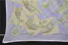 Authentic HERMES Pleats Scarf "Face au large" Silk Pink Purple Box 8559D