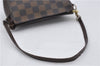 Authentic Louis Vuitton Damier Trousse Makeup Hand Bag Pouch N51982 LV 8563E