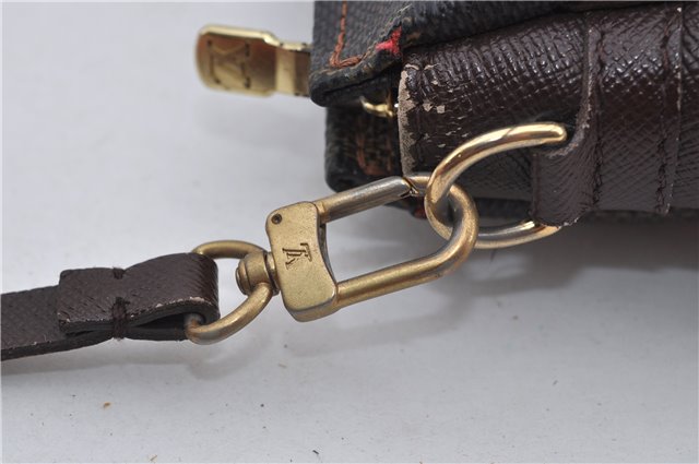 Authentic Louis Vuitton Damier Trousse Makeup Hand Bag Pouch N51982 LV 8563E