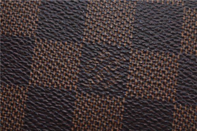 Authentic Louis Vuitton Damier Trousse Makeup Hand Bag Pouch N51982 LV 8563E