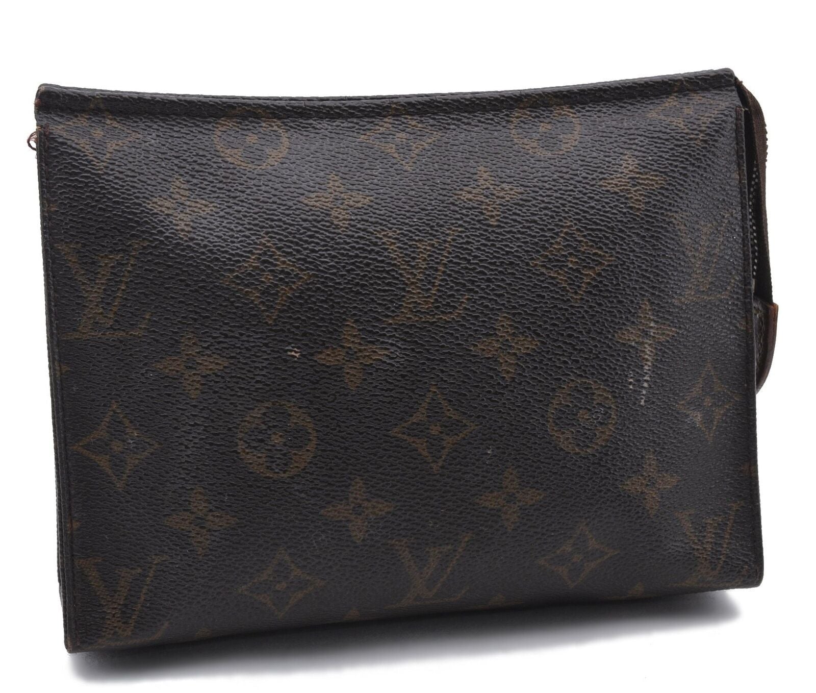 Auth LOUIS VUITTON Monogram Poche Toilette 19 Cosmetics Pouch M47544 LV 8572B