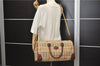 Auth Burberrys Vintage Nova Check 2Way Travel Boston Bag PVC Leather Beige 8572D