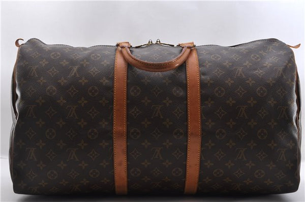 Authentic LOUIS VUITTON Monogram Keepall 55 Boston Bag M41424 LV 8574C