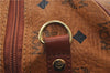 Authentic MCM Visetos Leather Vintage 2Way Travel Boston Bag Brown 8579D