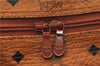 Authentic MCM Visetos Leather Vintage 2Way Travel Boston Bag Brown 8579D