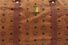 Authentic MCM Visetos Leather Vintage 2Way Travel Boston Bag Brown 8579D