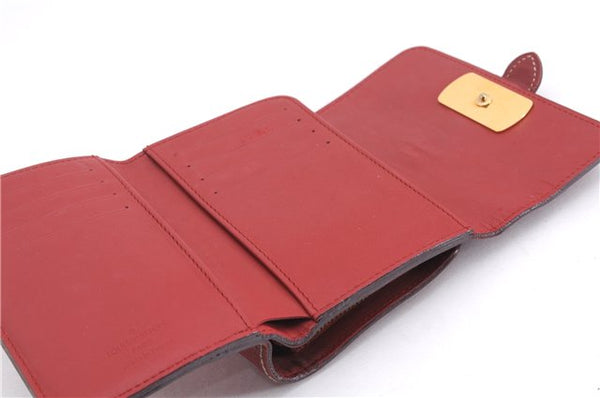 Authentic Louis Vuitton Suhali Portofeuil Le Somptueux Wallet M95855 Red 8580E