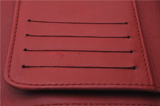 Authentic Louis Vuitton Suhali Portofeuil Le Somptueux Wallet M95855 Red 8580E