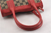 Authentic GUCCI Vintage Shoulder Hand Bag GG Canvas Leather 0000856 Black 8581F