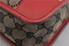Authentic GUCCI Vintage Shoulder Hand Bag GG Canvas Leather 0000856 Black 8581F