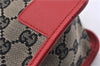 Authentic GUCCI Vintage Shoulder Hand Bag GG Canvas Leather 0000856 Black 8581F