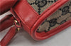 Authentic GUCCI Vintage Shoulder Hand Bag GG Canvas Leather 0000856 Black 8581F