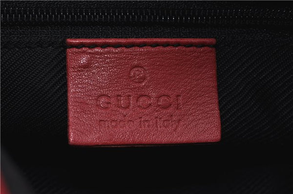 Authentic GUCCI Vintage Shoulder Hand Bag GG Canvas Leather 0000856 Black 8581F